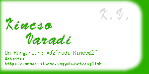 kincso varadi business card